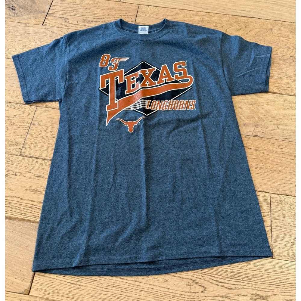 Gildan Texas Longhorns 83 Graphic T Shirt Charcoal Gray Size L